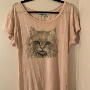 Wildfox Cat Graphic Tee